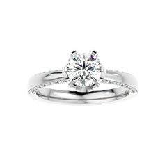 Twisted Halo Diamond Ring