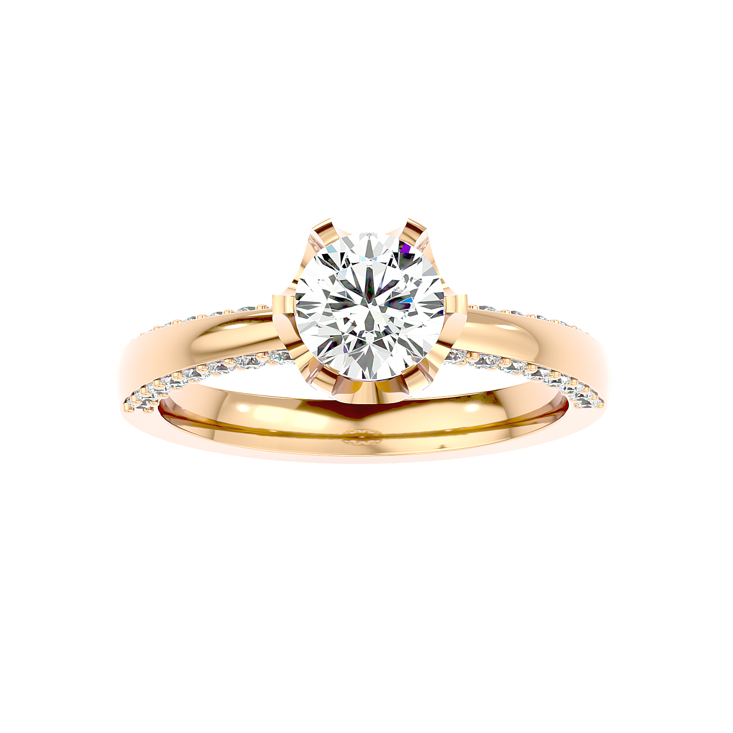 Twisted Halo Diamond Ring