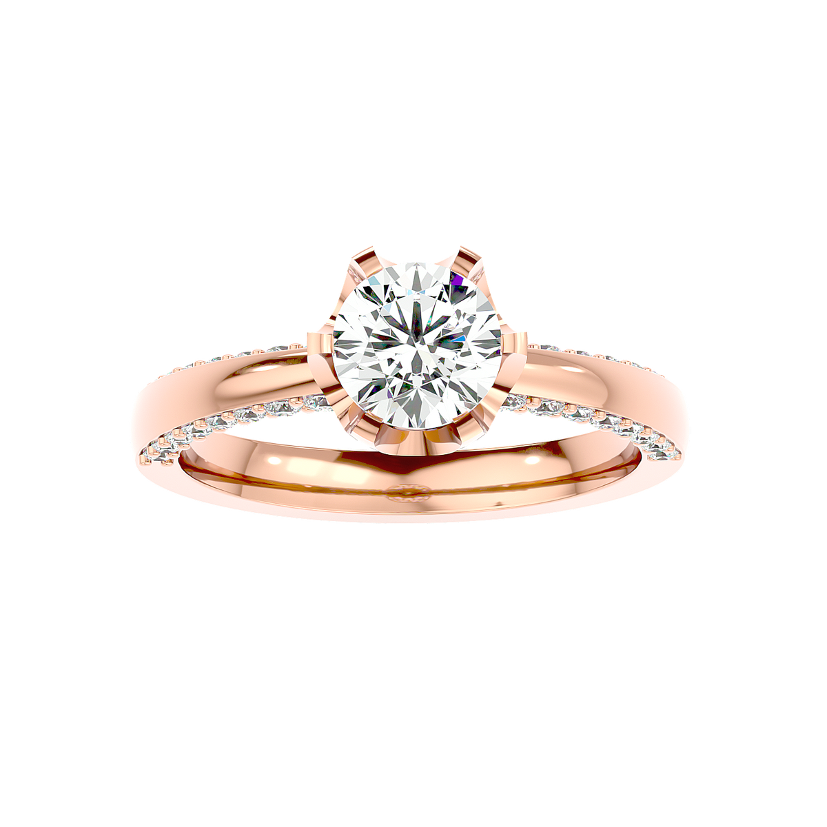 Twisted Halo Diamond Ring