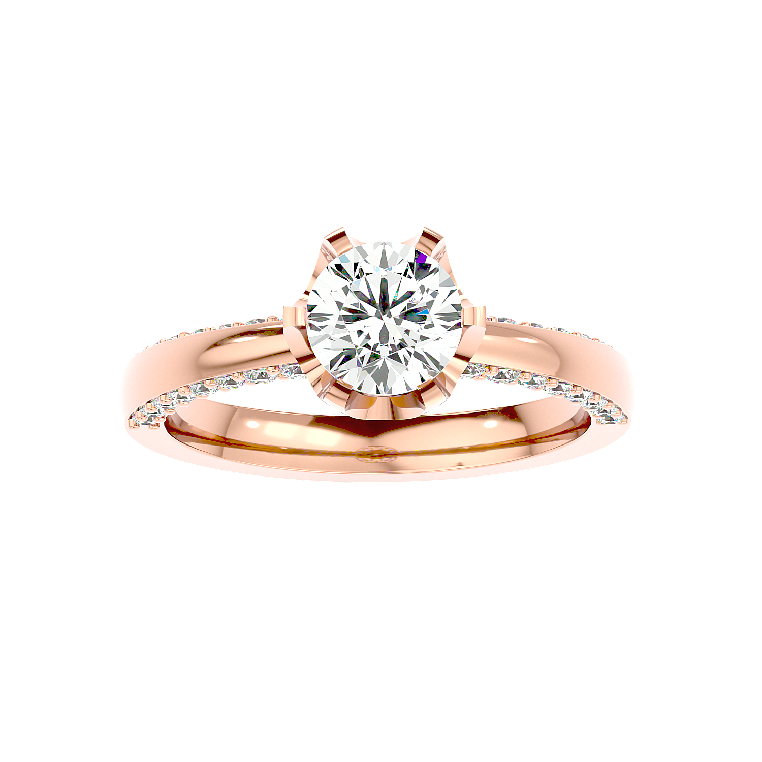Twisted Halo Diamond Ring