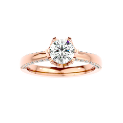 Twisted Halo Diamond Ring