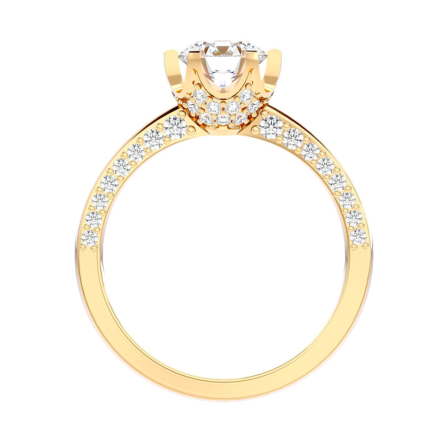 Twisted Halo Diamond Ring