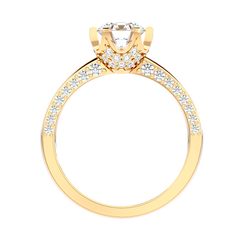 Twisted Halo Diamond Ring