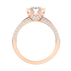Twisted Halo Diamond Ring