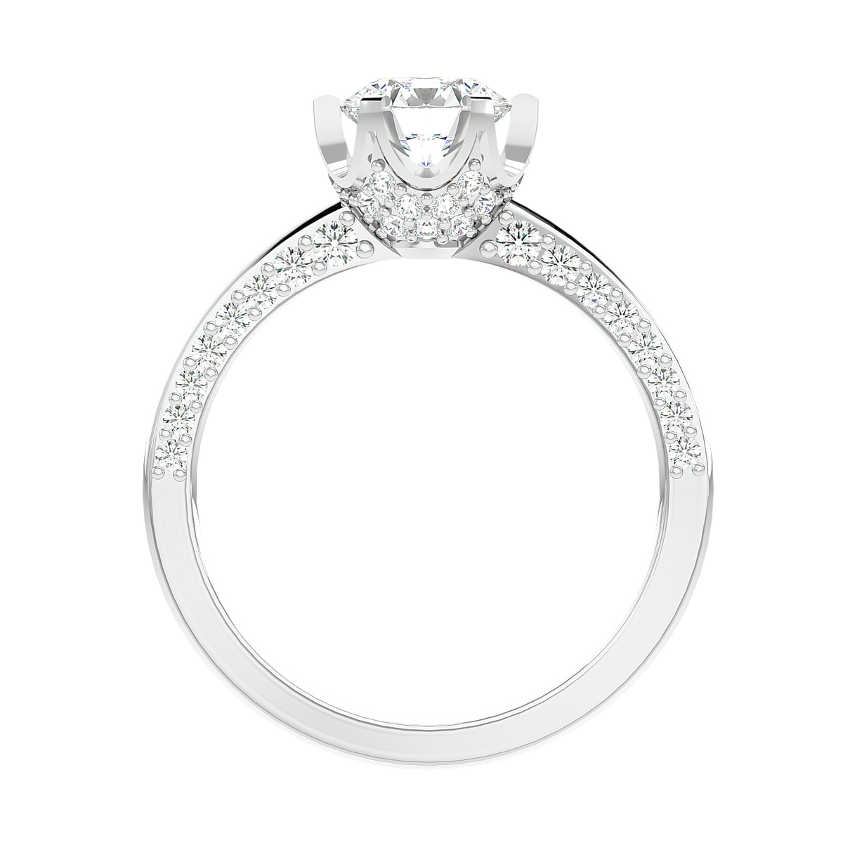 Twisted Halo Diamond Ring