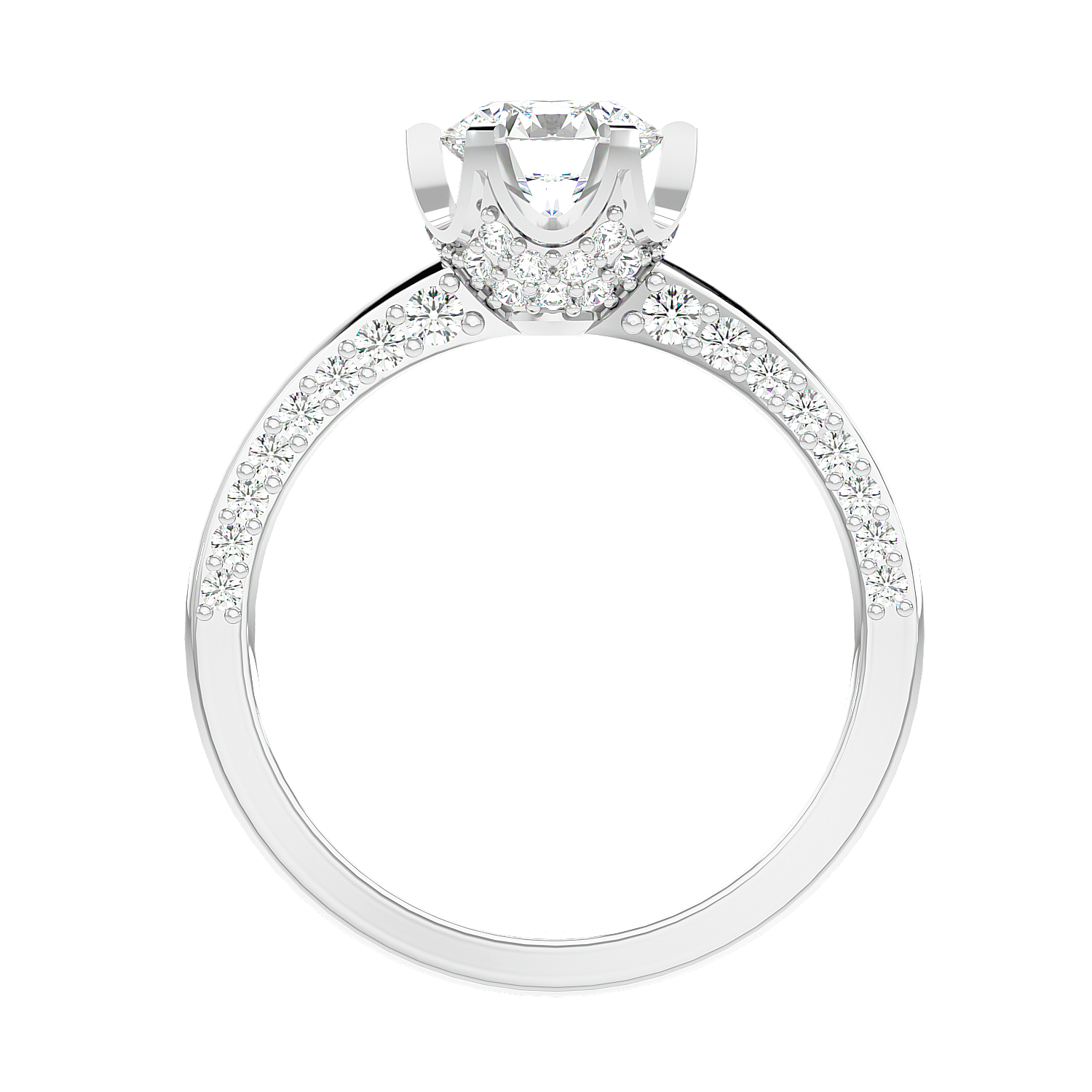 Twisted Halo Diamond Ring