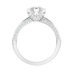 Twisted Halo Diamond Ring