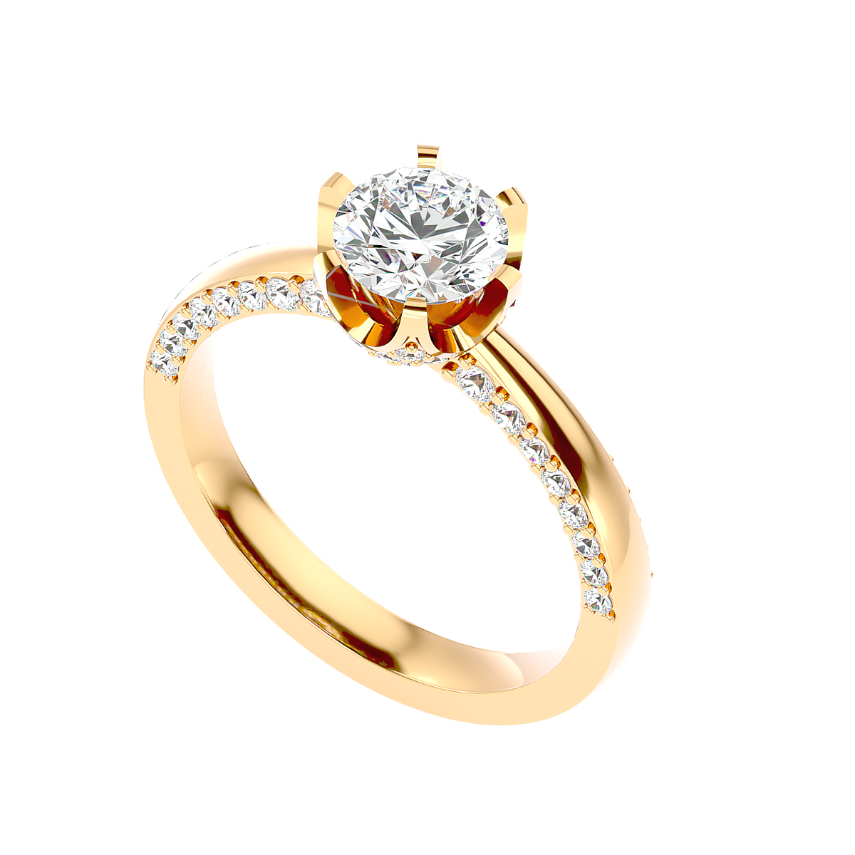 Twisted Halo Diamond Ring