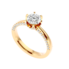 Twisted Halo Diamond Ring