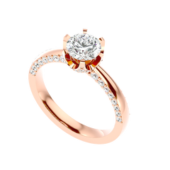 Twisted Halo Diamond Ring