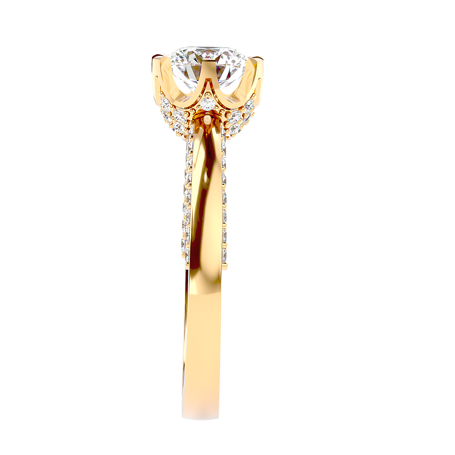 Twisted Halo Diamond Ring