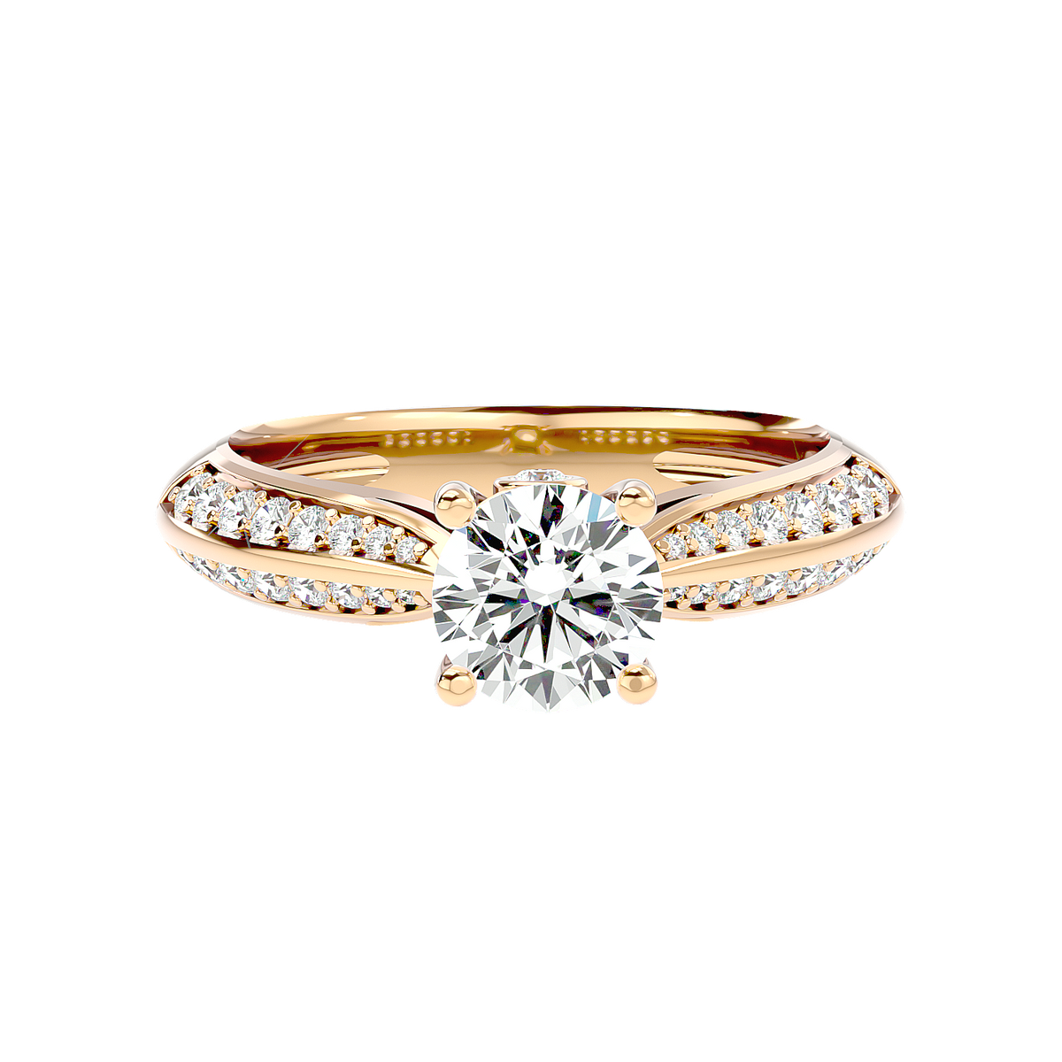 Split Shank Pavé Diamond Ring