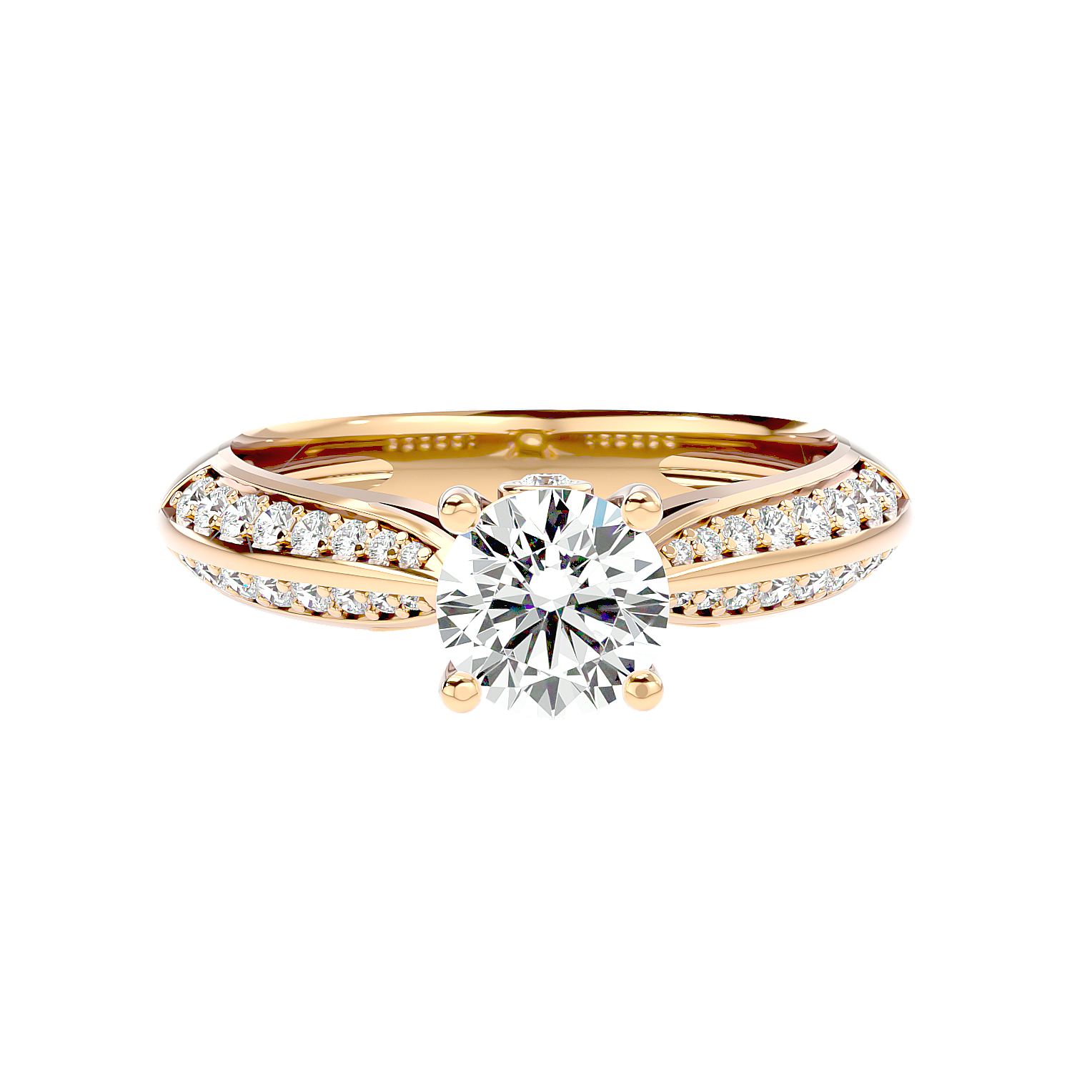 Split Shank Pavé Diamond Ring