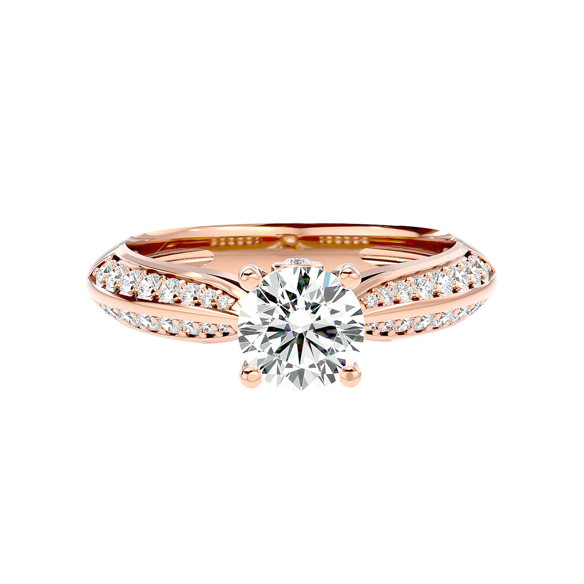 Split Shank Pavé Diamond Ring