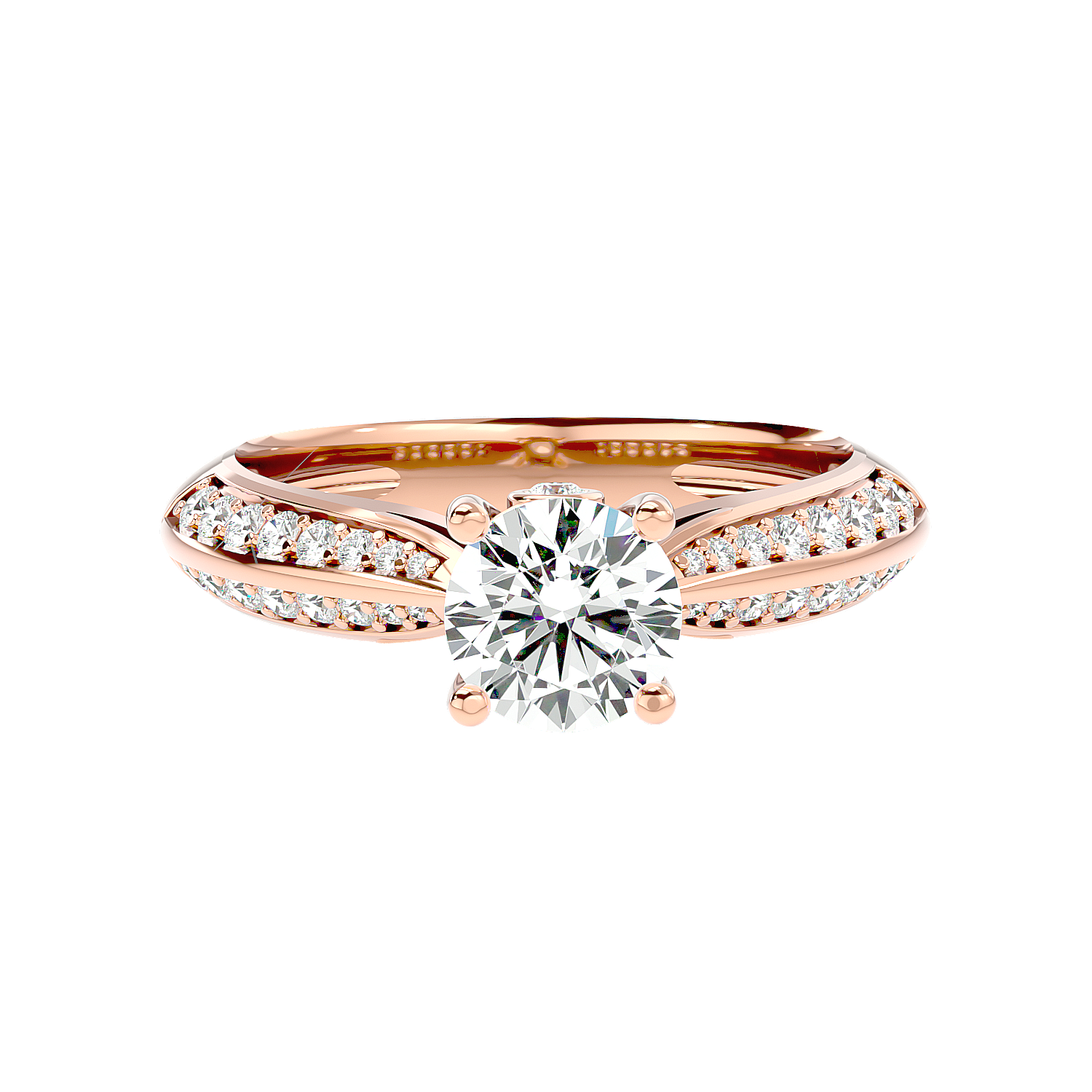 Split Shank Pavé Diamond Ring