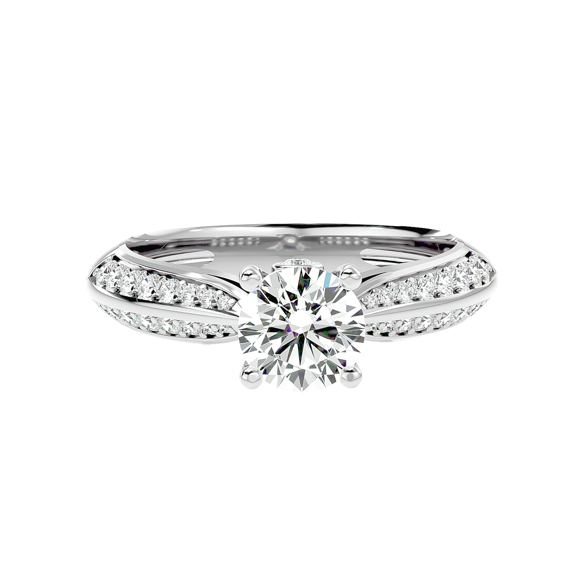 Split Shank Pavé Diamond Ring