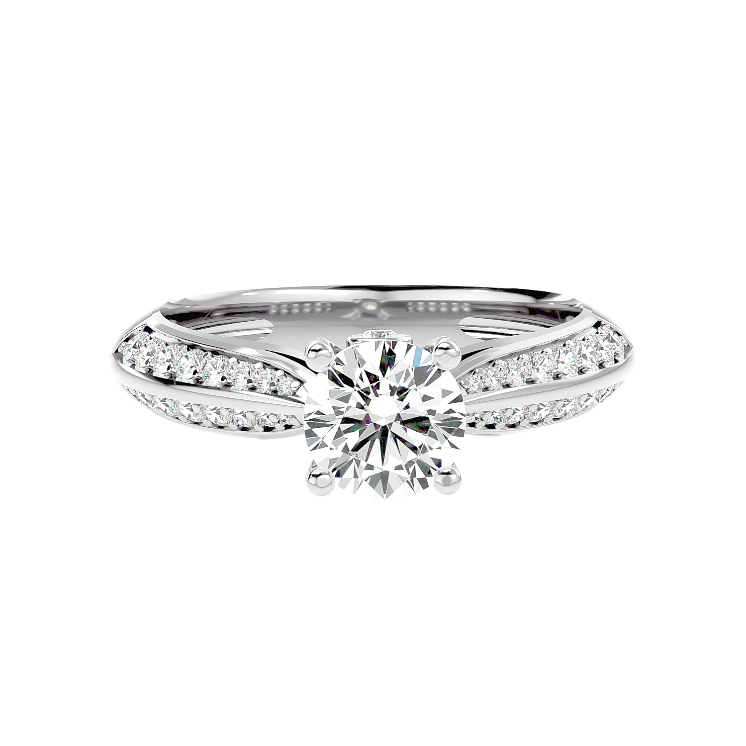 Split Shank Pavé Diamond Ring