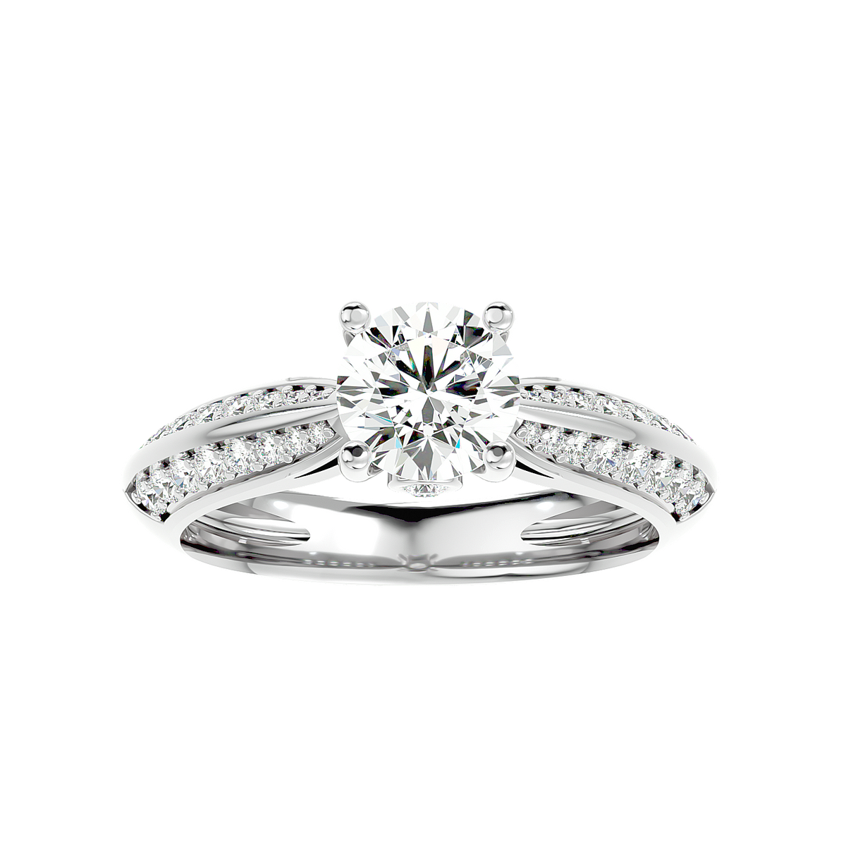 Split Shank Pavé Diamond Ring