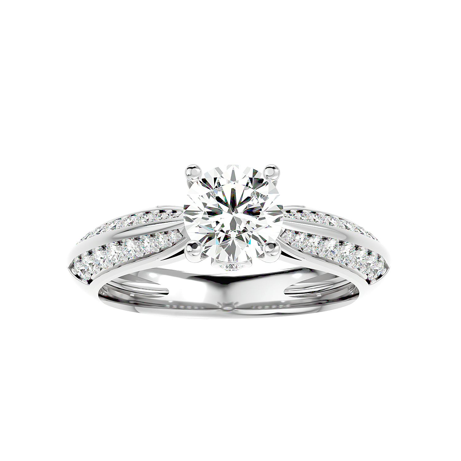 Split Shank Pavé Diamond Ring