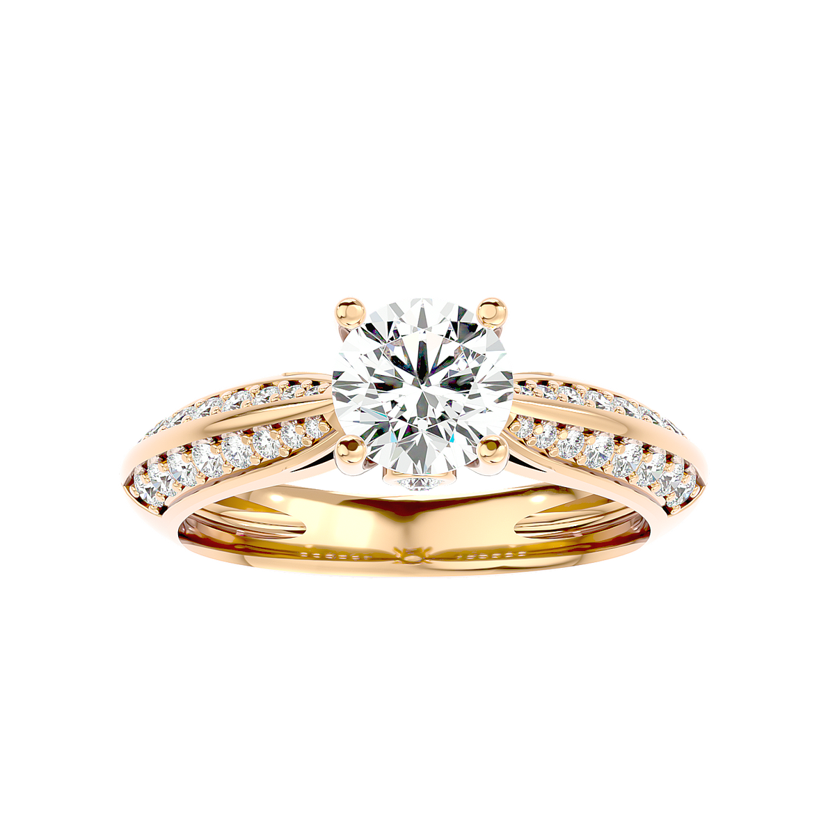 Split Shank Pavé Diamond Ring