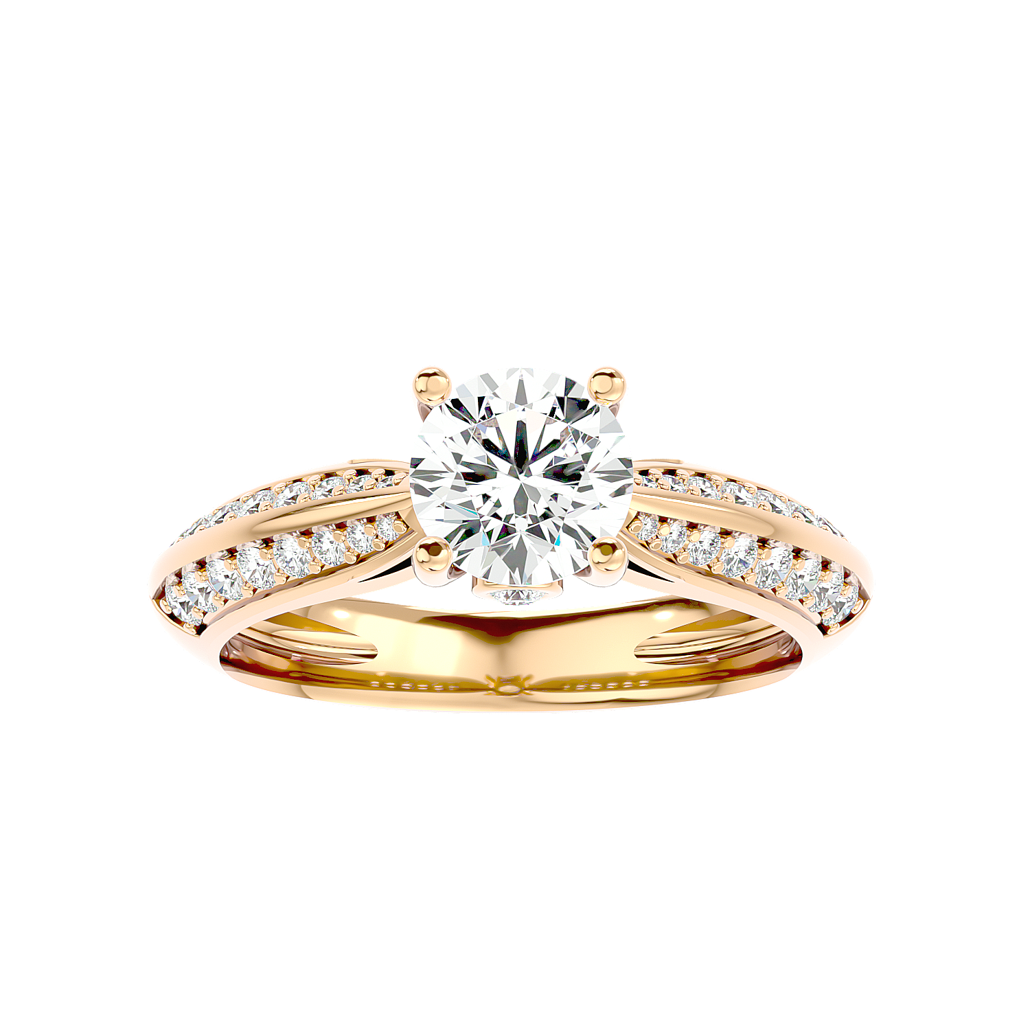 Split Shank Pavé Diamond Ring