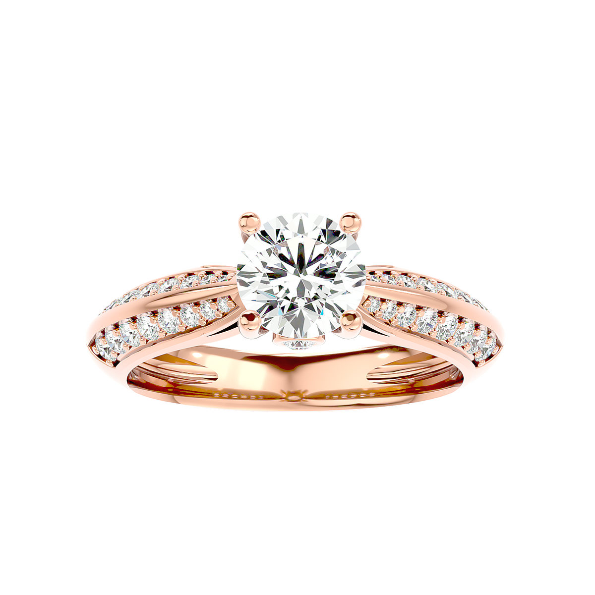 Split Shank Pavé Diamond Ring