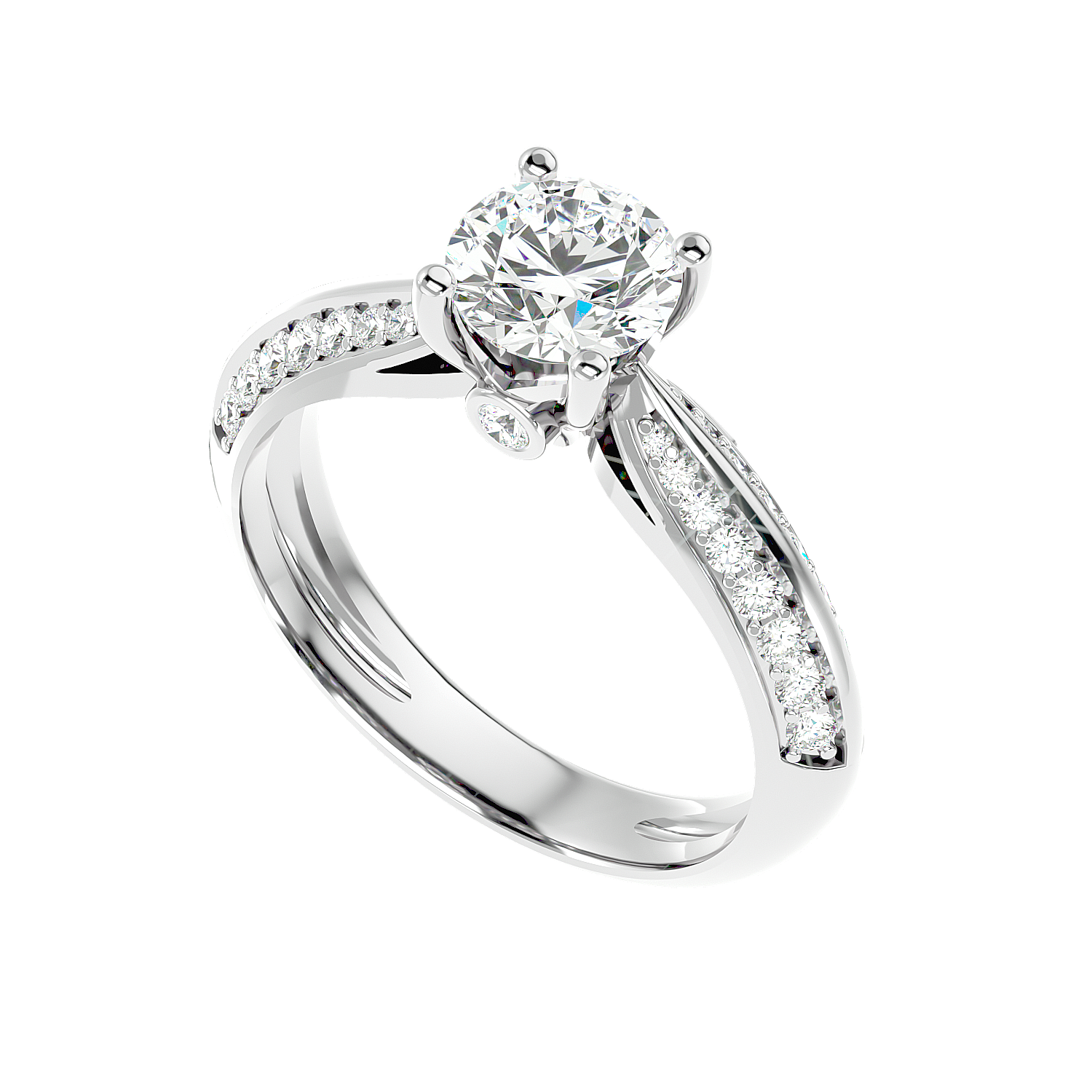 Split Shank Pavé Diamond Ring