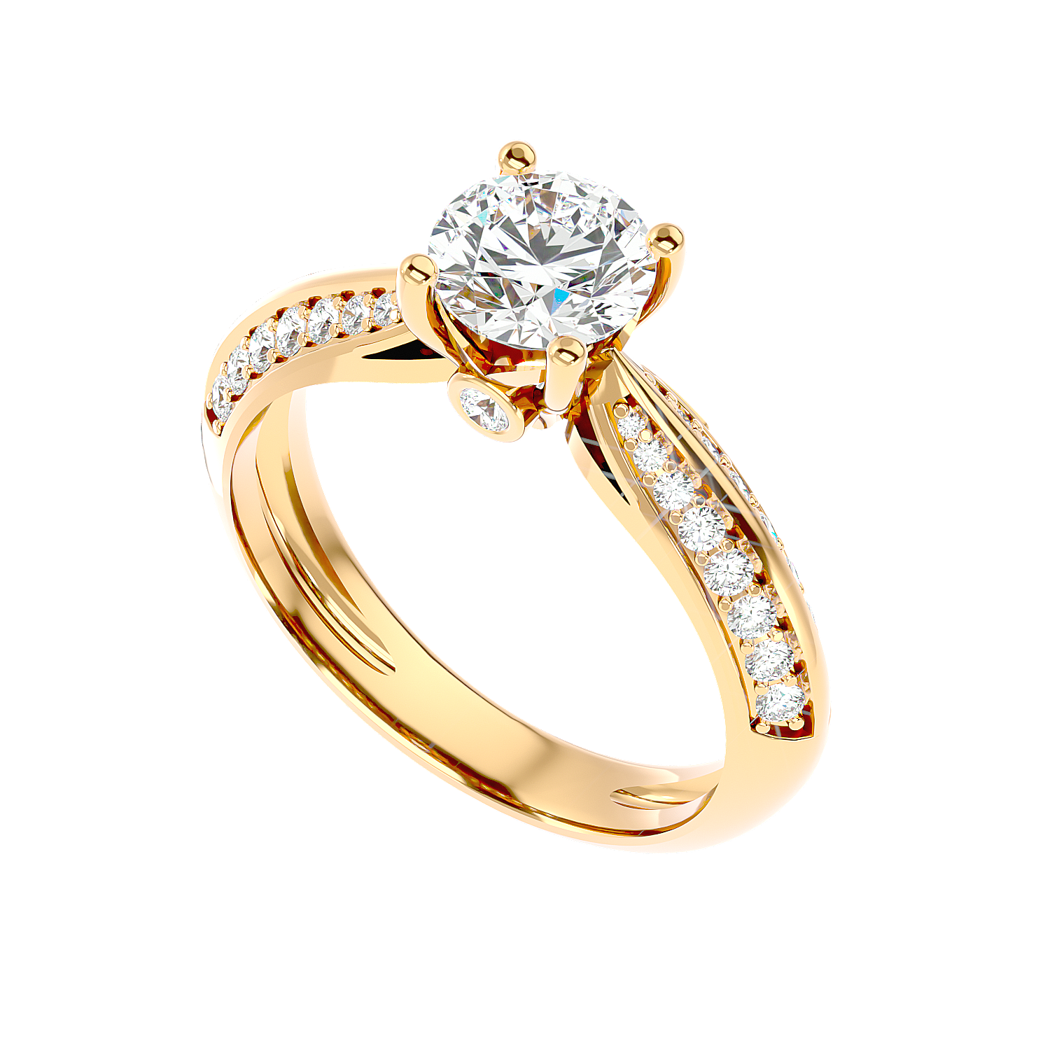 Split Shank Pavé Diamond Ring