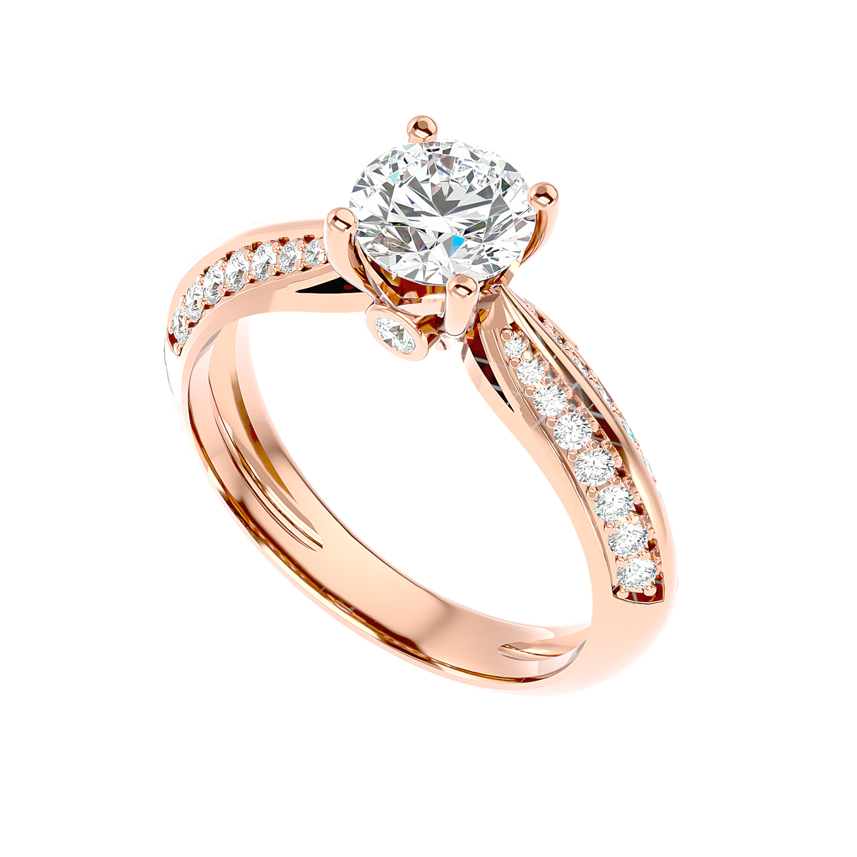 Split Shank Pavé Diamond Ring
