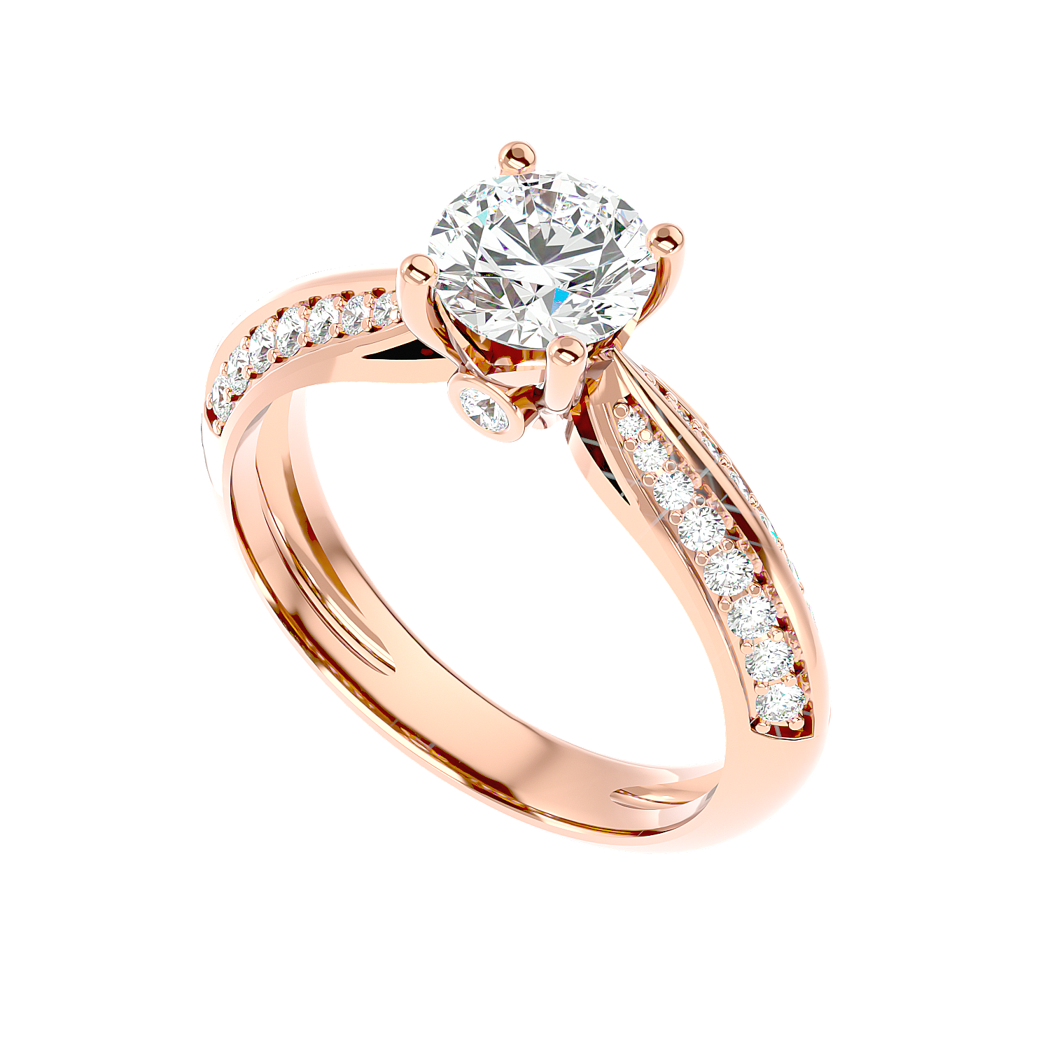 Split Shank Pavé Diamond Ring