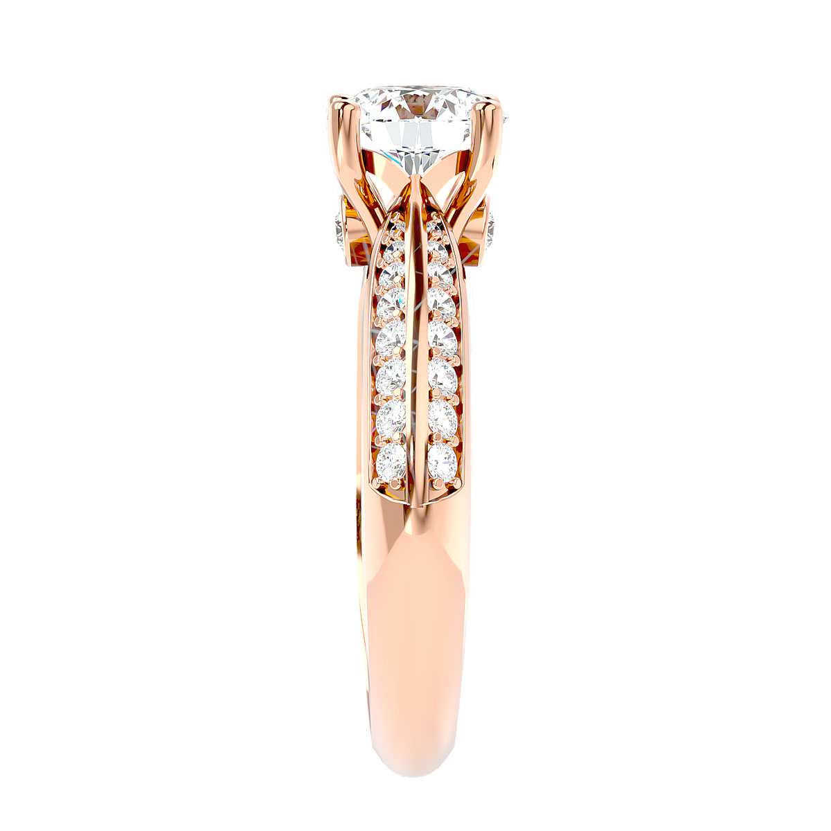 Split Shank Pavé Diamond Ring