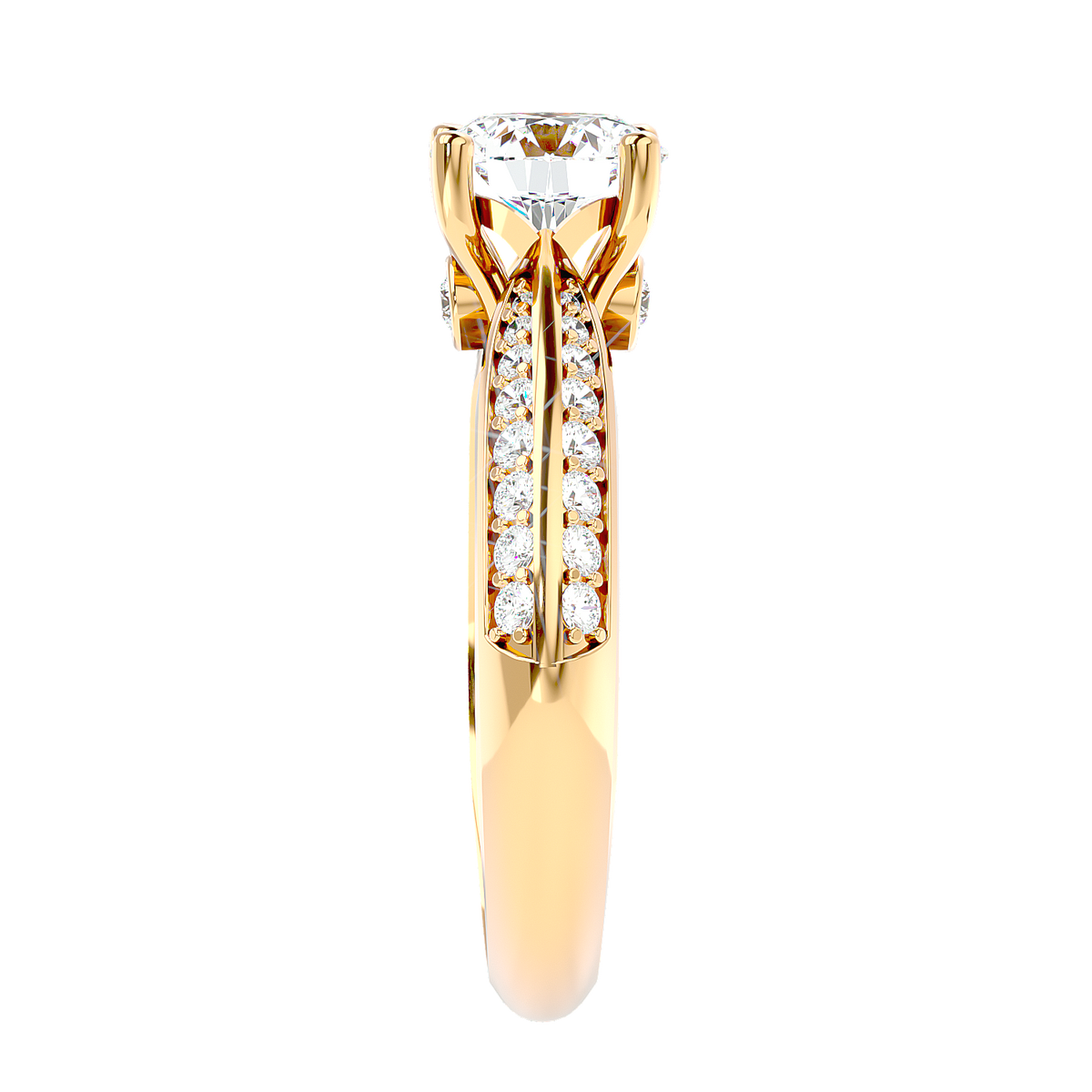 Split Shank Pavé Diamond Ring