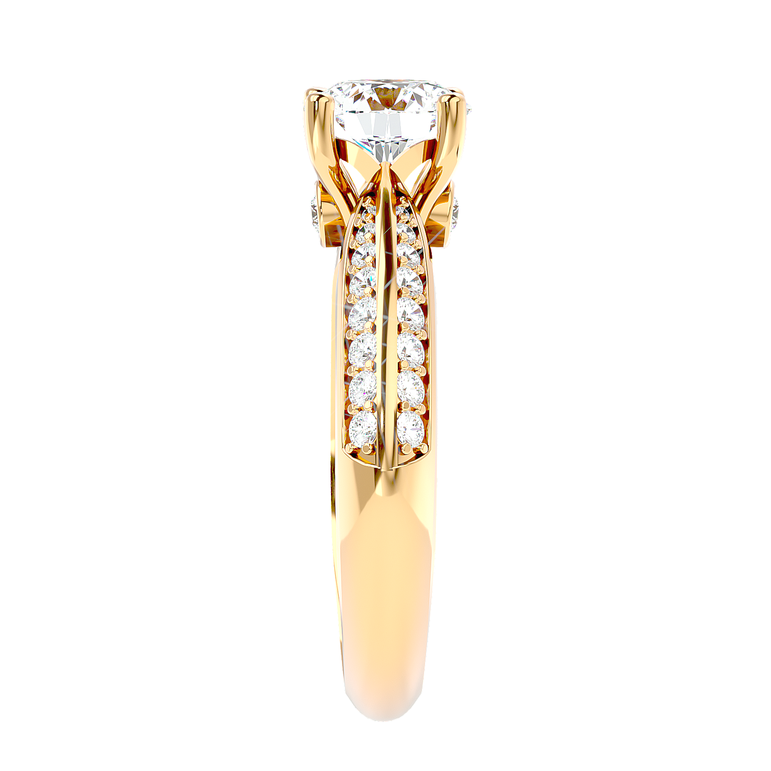 Split Shank Pavé Diamond Ring