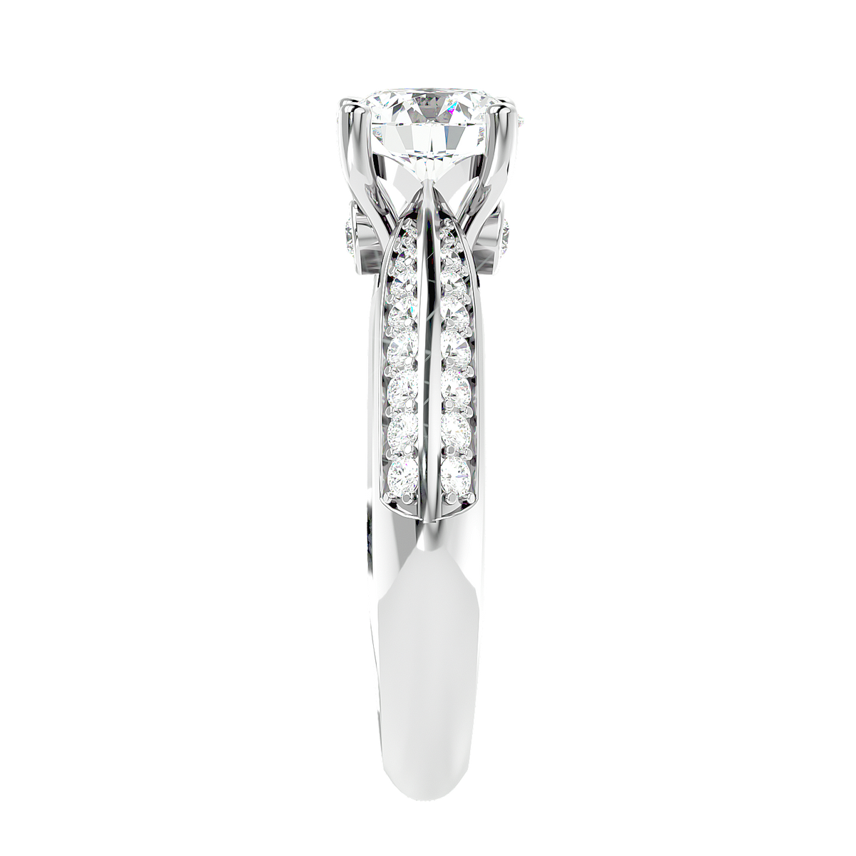 Split Shank Pavé Diamond Ring