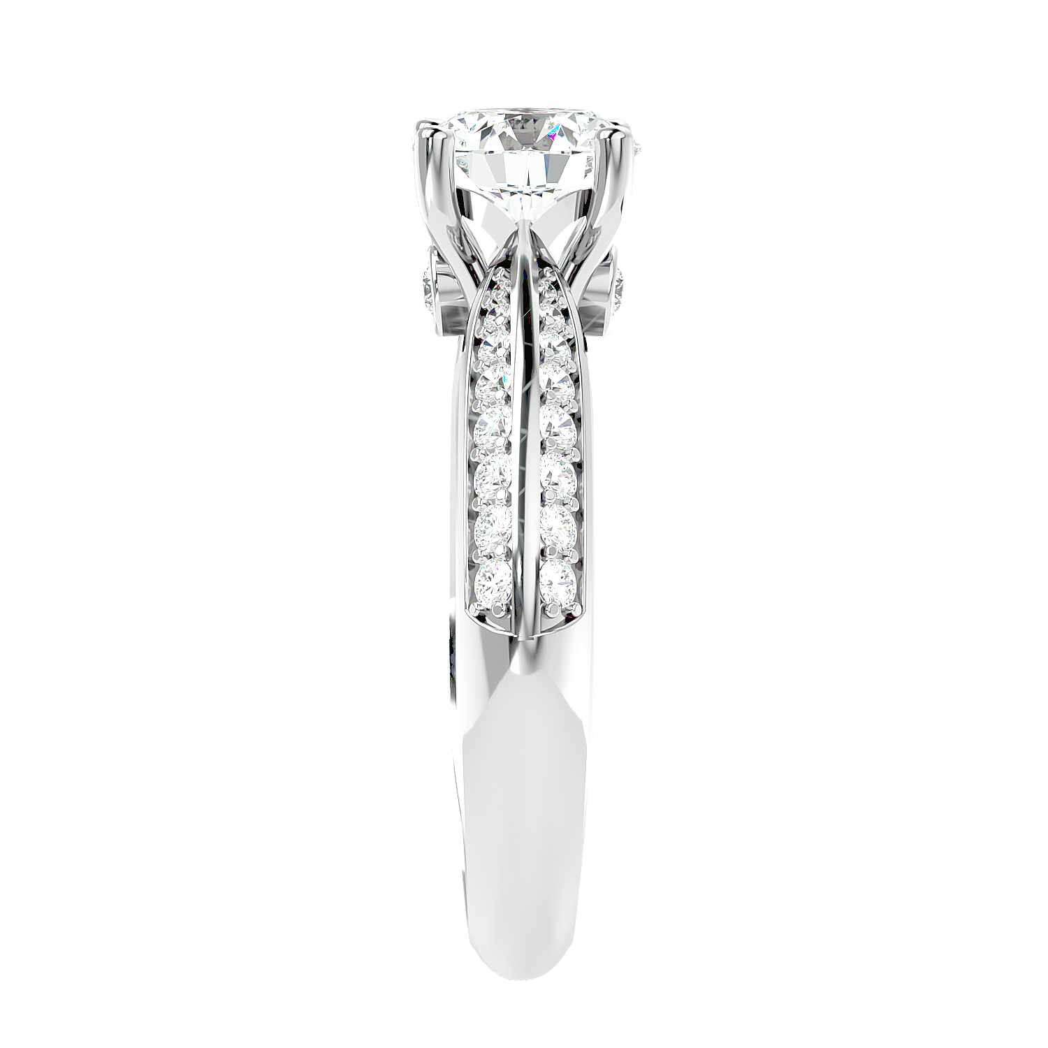Split Shank Pavé Diamond Ring