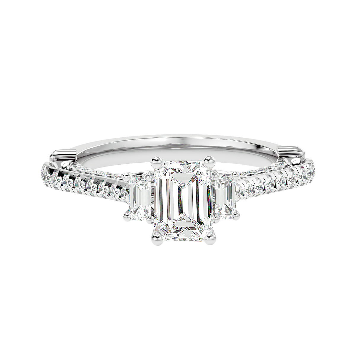 Hidden Halo Diamond Ring