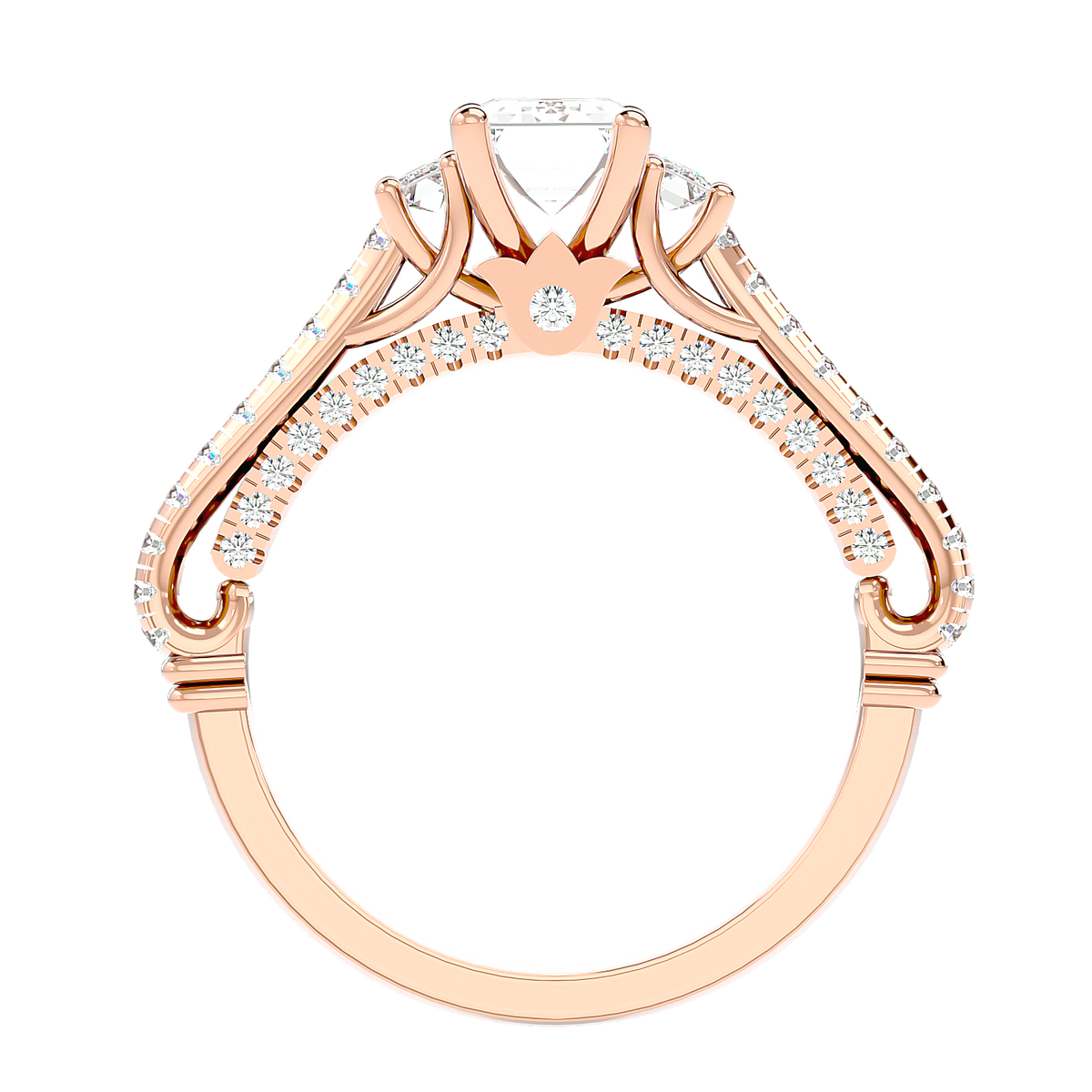 Hidden Halo Diamond Ring