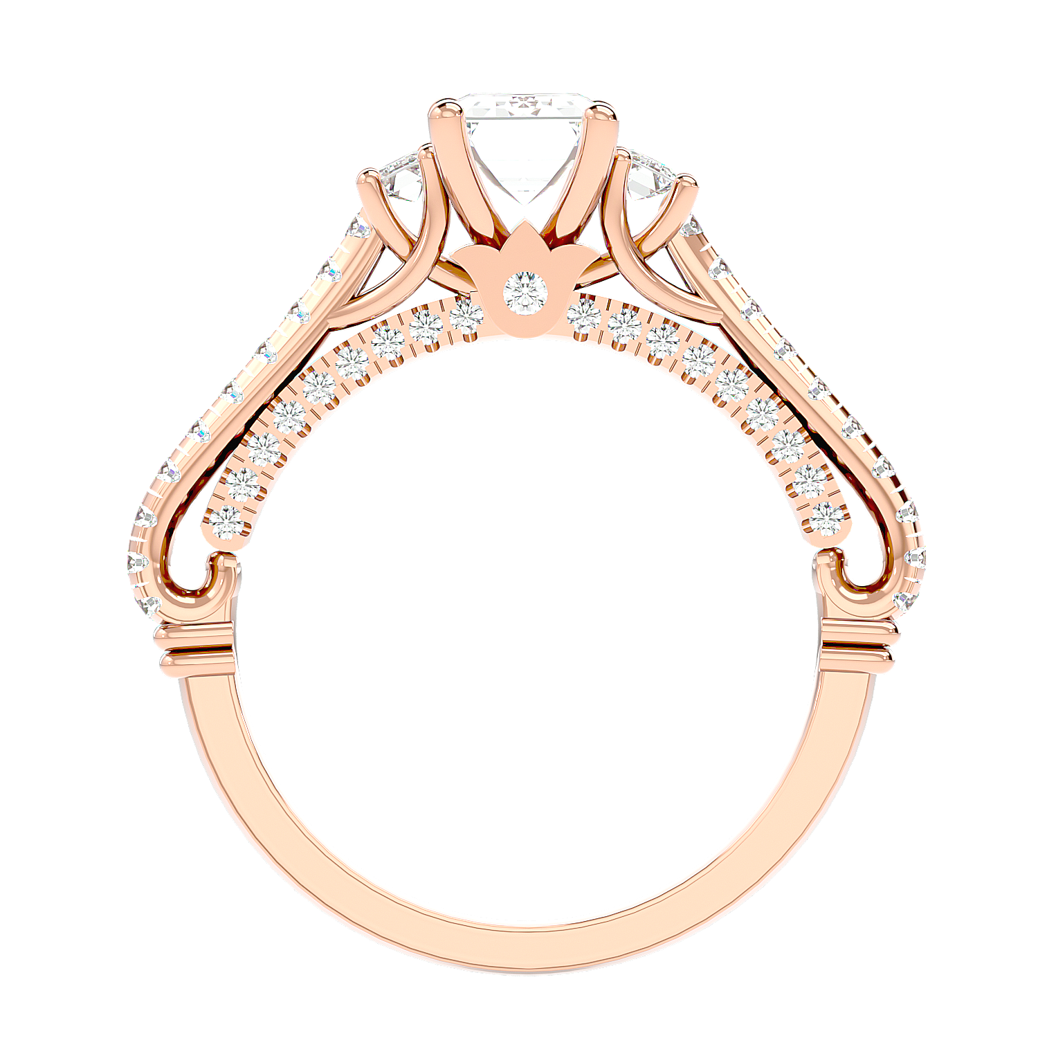 Hidden Halo Diamond Ring