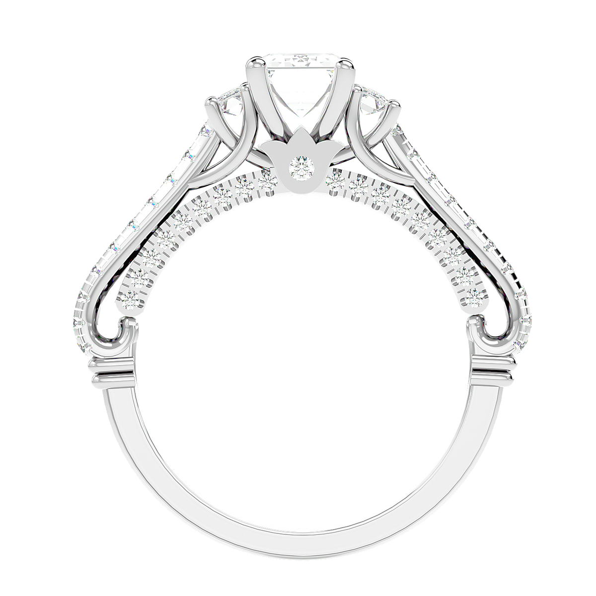 Hidden Halo Diamond Ring