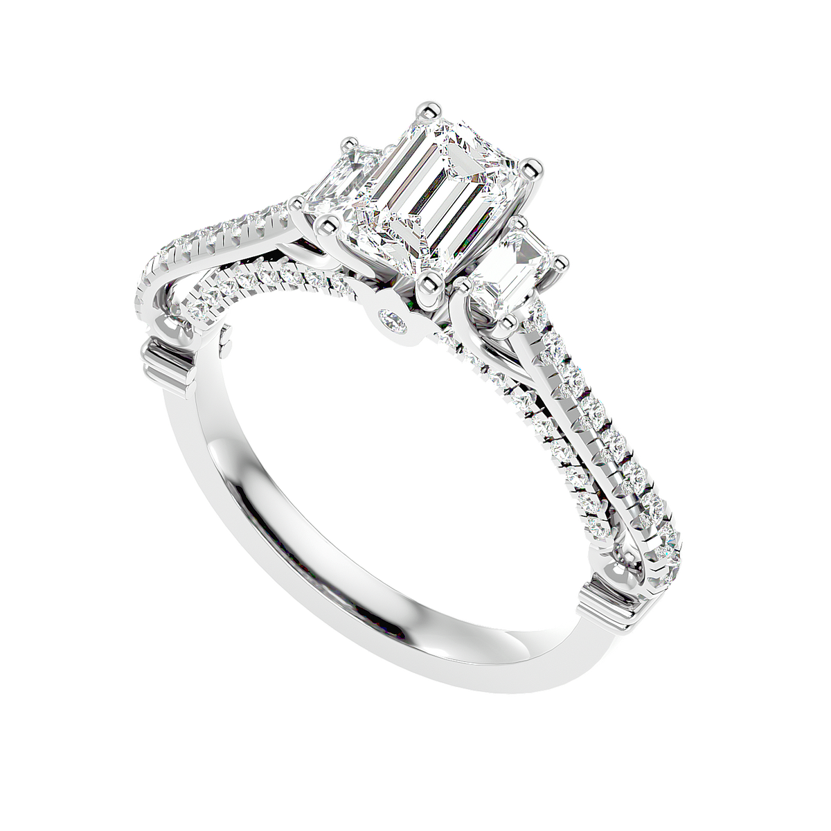 Hidden Halo Diamond Ring