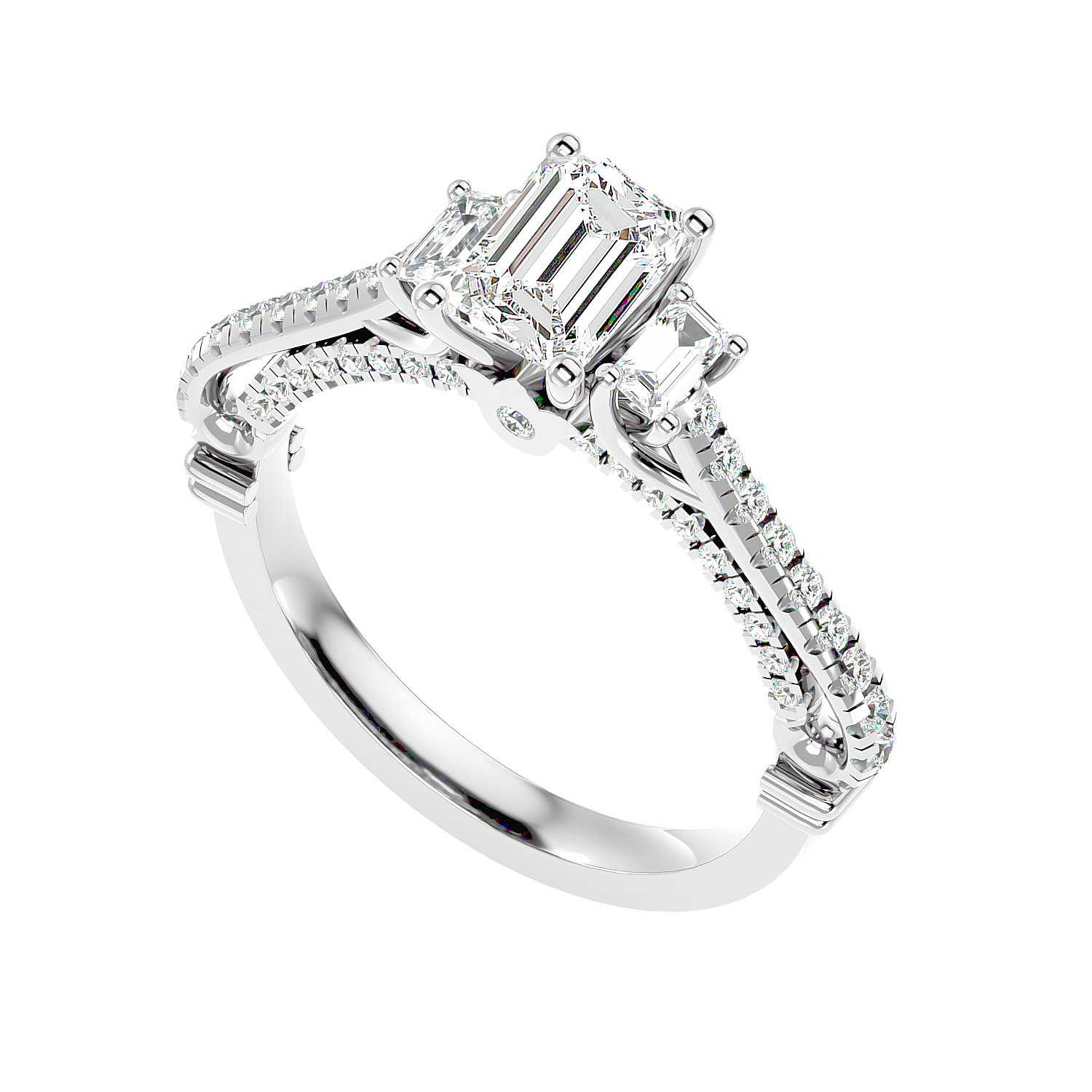 Hidden Halo Diamond Ring