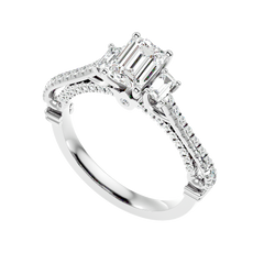 Hidden Halo Diamond Ring