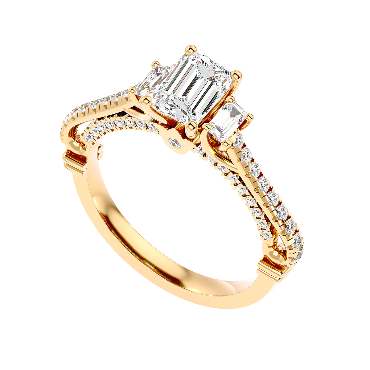 Hidden Halo Diamond Ring