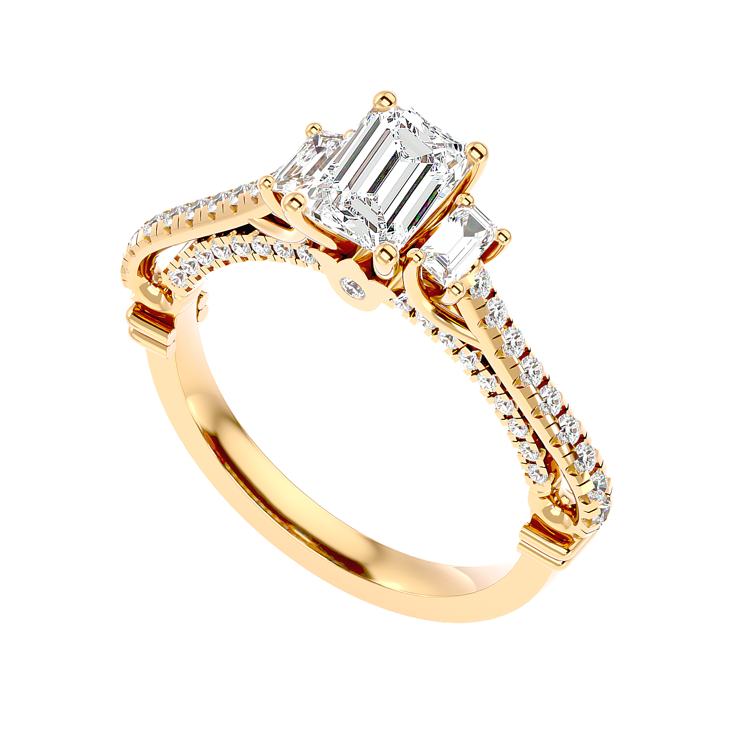 Hidden Halo Diamond Ring