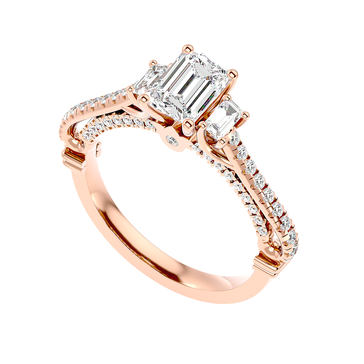 Hidden Halo Diamond Ring