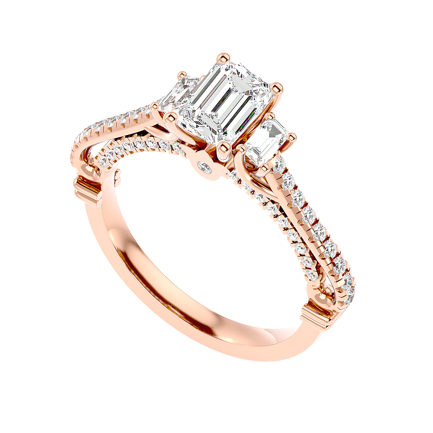 Hidden Halo Diamond Ring