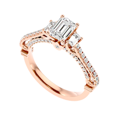 Hidden Halo Diamond Ring