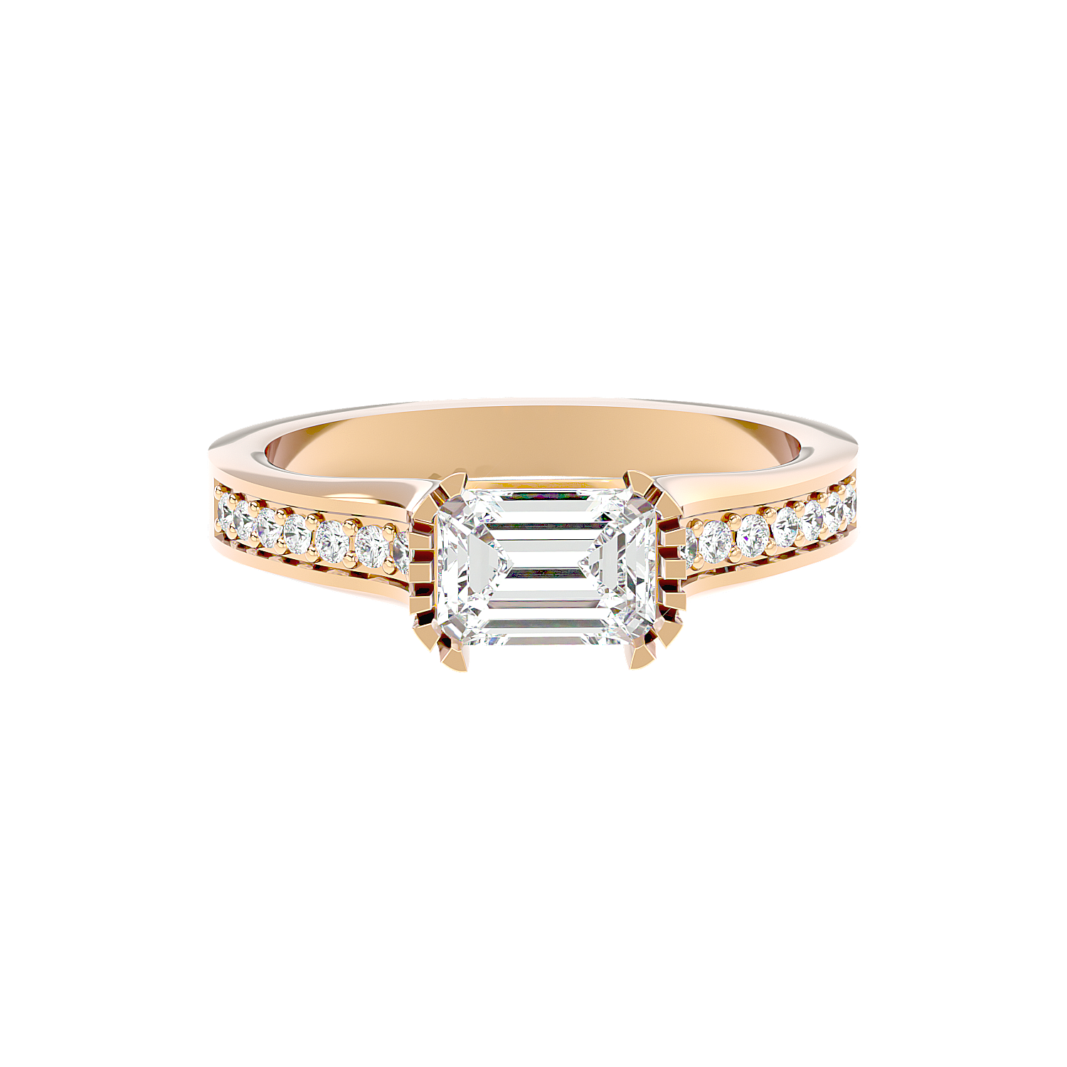 Trio Halo Diamond Ring
