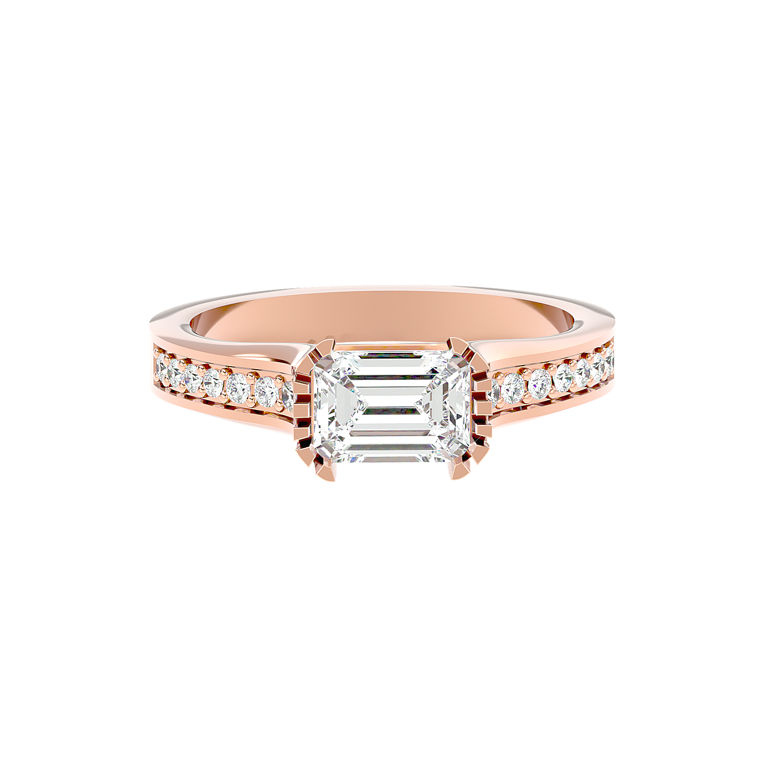 Trio Halo Diamond Ring