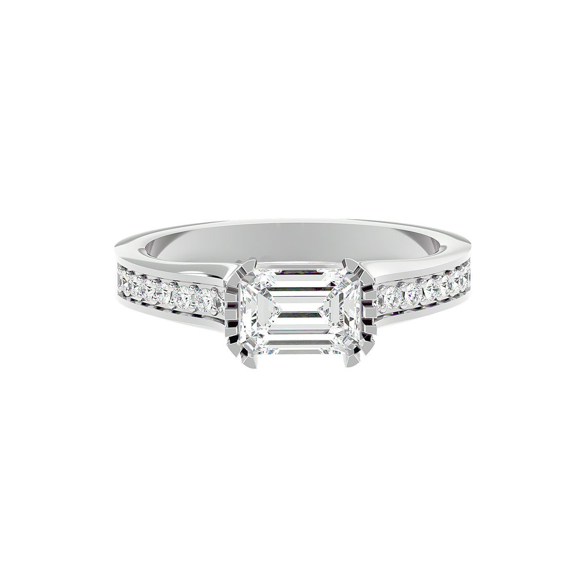 Trio Halo Diamond Ring